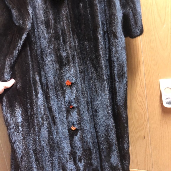 Mink fur trench coat men size X-large - Picture 6 of 7
